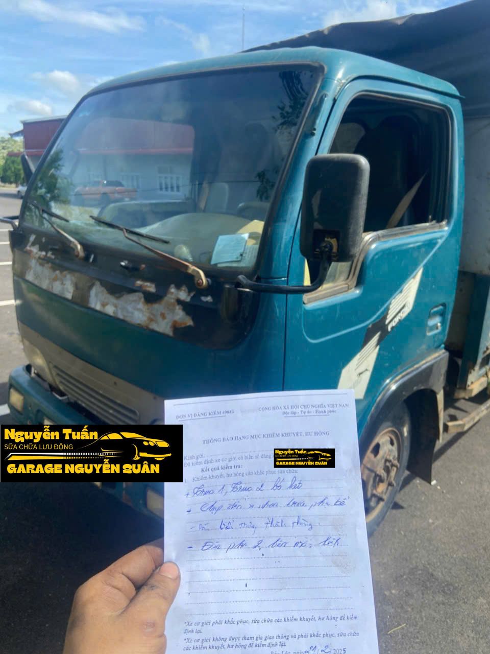 Kiểm tra xe trong dịch vụ nhận đăng kiểm Ôtô tại Garage Nguyễn Tuấn